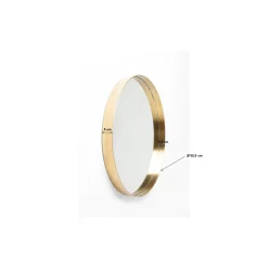 Miroir Curve Rond Laiton O60Cm