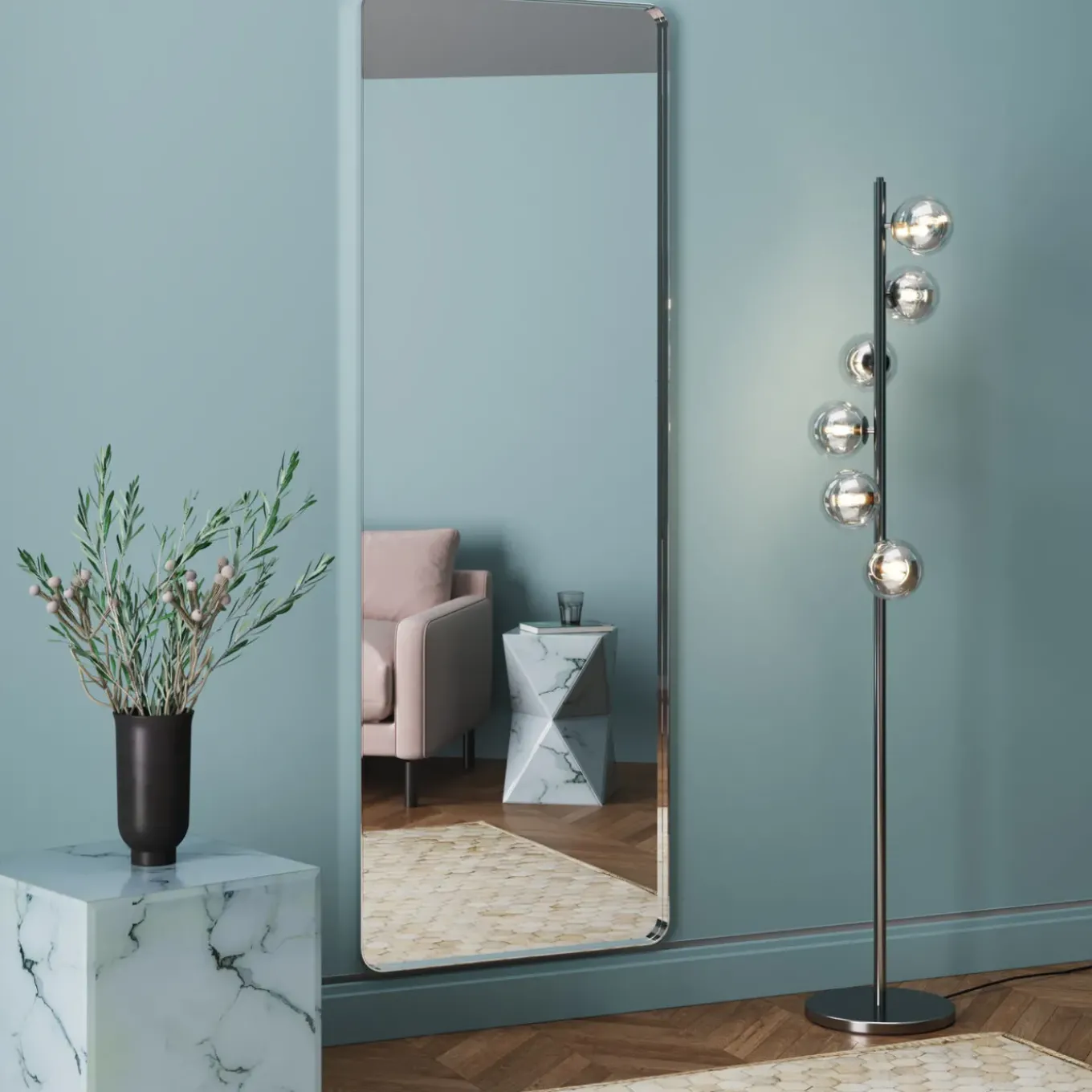 Miroir Curvy Look Chrome 70X200Cm