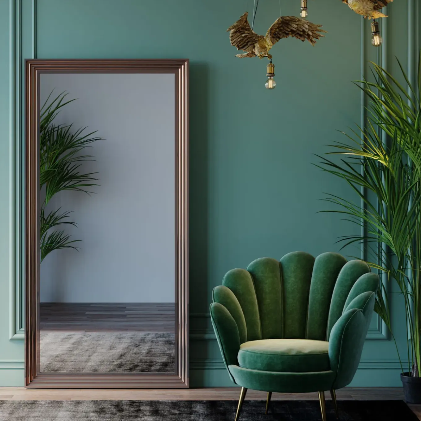 Miroir Frame Eve Argente 180X90Cm