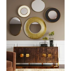 Miroir Jetset Ovale Dore 94X64Cm