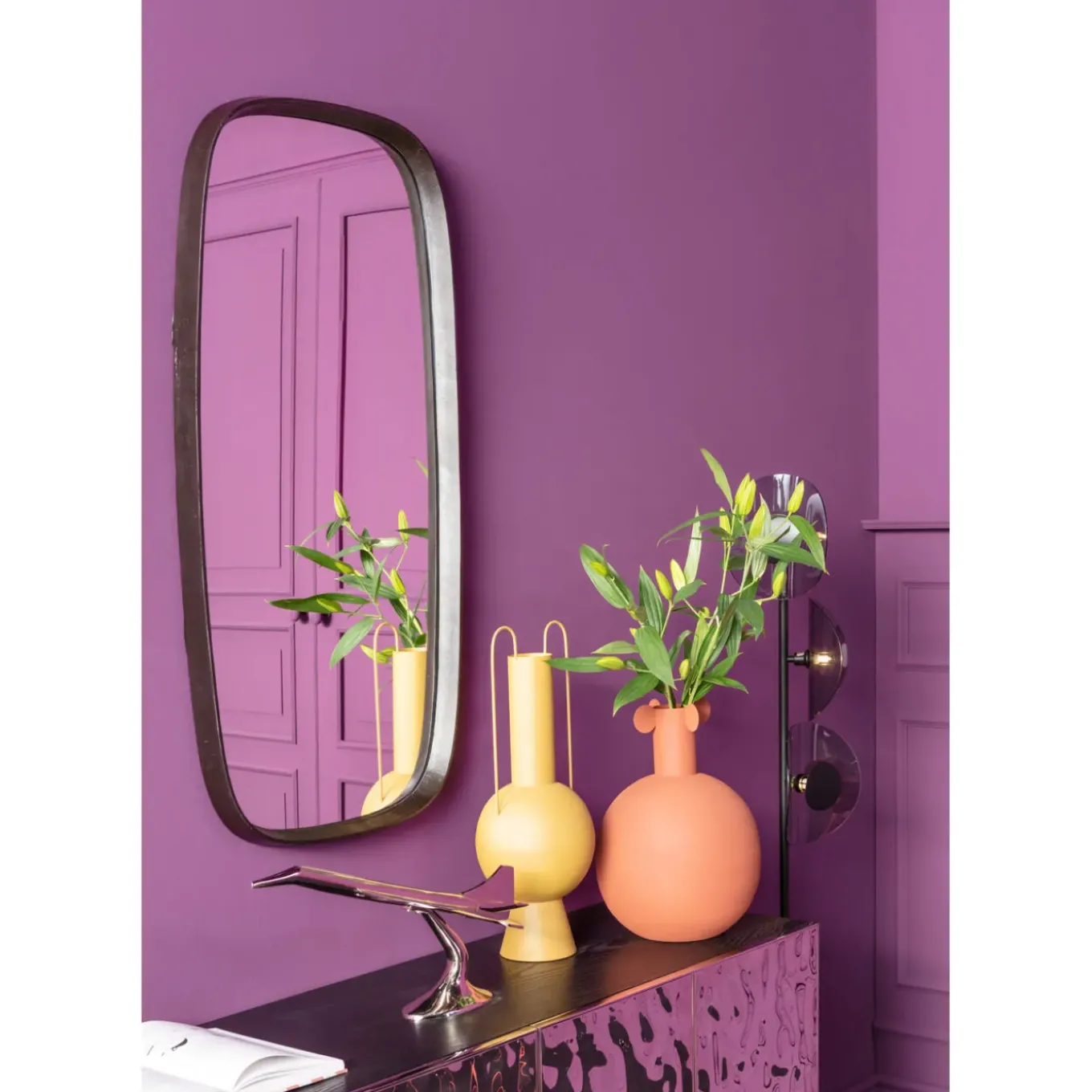Miroir Mural Noomi Noir 122X58Cm