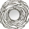Miroir Mural Twiggy Argente O121Cm