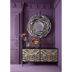 Miroir Mural Twiggy Argente O121Cm