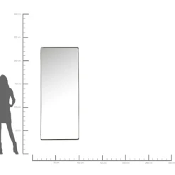 Miroir Ombra Soft Noir 200X80Cm