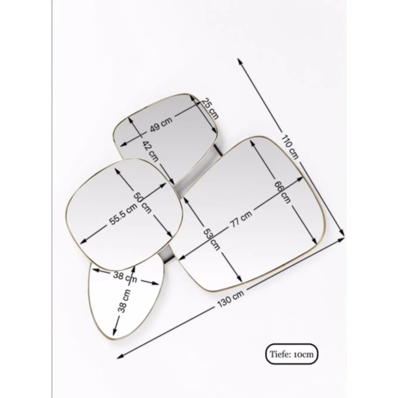 Miroir Shapes 130X110Cm