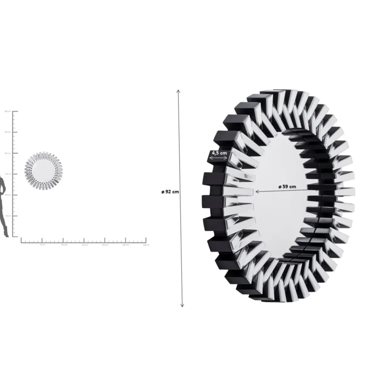 Miroir Sprocket O92Cm