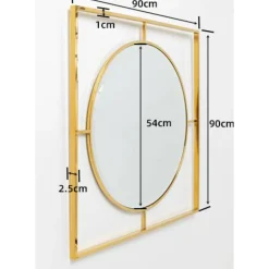 Miroir Stanford Frame Round Gold O90Cm