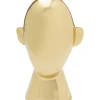 Objet Décoratif Abstract Face Dore 28Cm