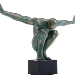 Objet Décoratif Athlete Xl Antique Vert 100Cm