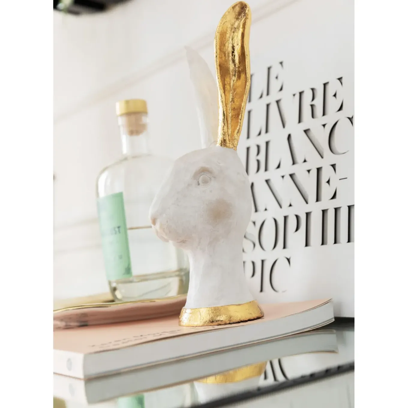Objet Décoratif Bunny Dore 30Cm