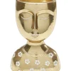 Objet Décoratif Daisy Head Dore 19Cm