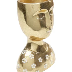 Objet Décoratif Daisy Head Dore 19Cm