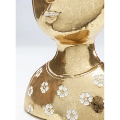 Objet Décoratif Daisy Head Dore 19Cm