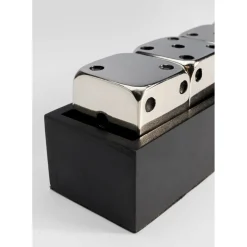 Objet Décoratif Dices Argente 20X6Cm