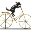 Objet Décoratif Dog With Bicycle 44Cm