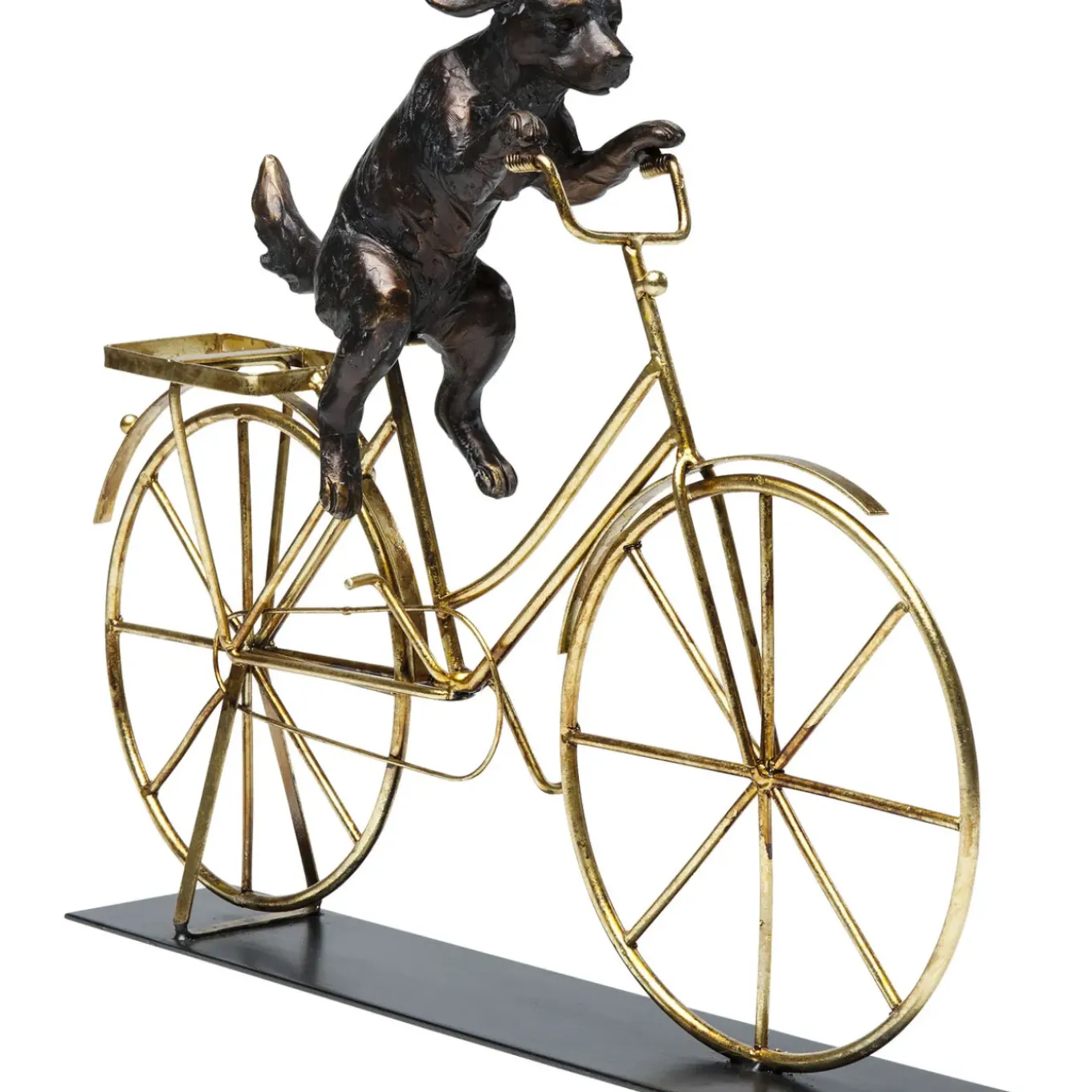 Objet Décoratif Dog With Bicycle 44Cm