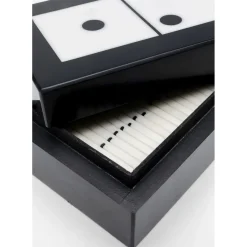 Objet Décoratif Domino Noir/Blanc 14X5Cm