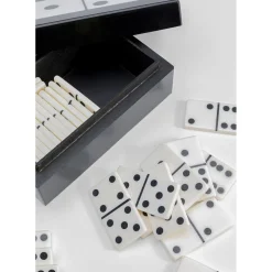 Objet Décoratif Domino Noir/Blanc 14X5Cm