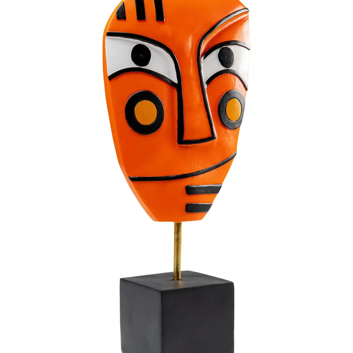 Objet Décoratif Face Orange 50Cm