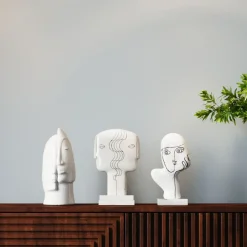 Objet Décoratif Face Siblings 30Cm