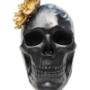 Objet Décoratif Flower Skull 22Cm