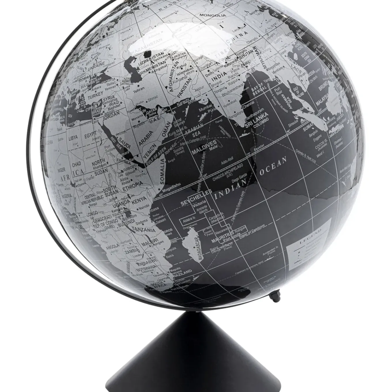 Objet Décoratif Globe Top Noir 40Cm