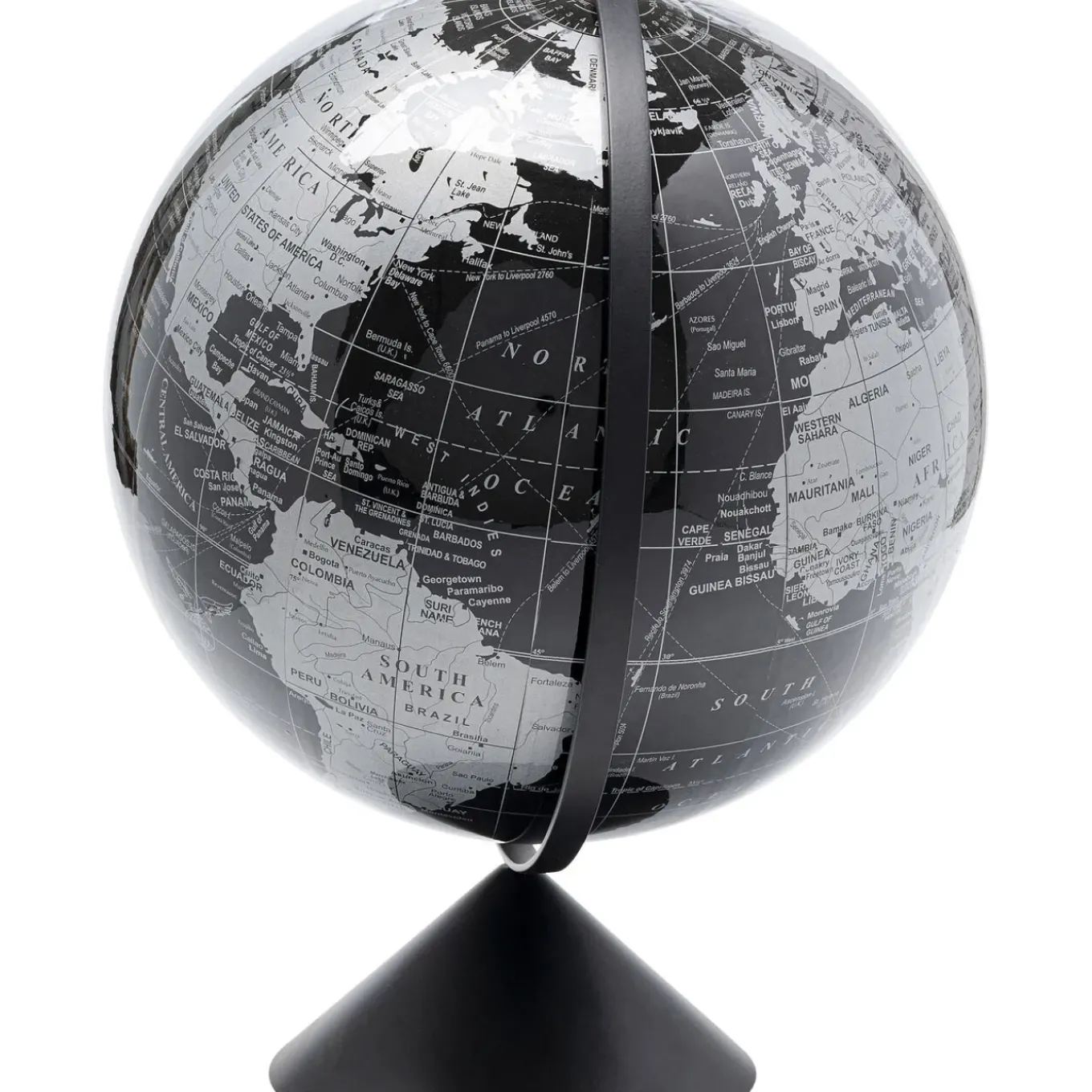 Objet Décoratif Globe Top Noir 40Cm