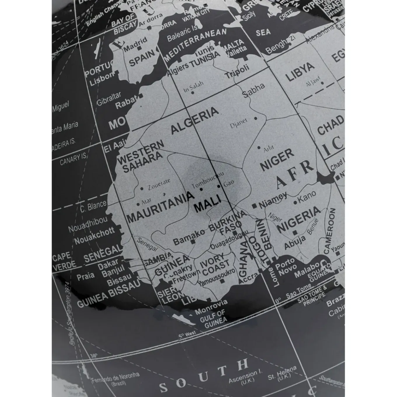 Objet Décoratif Globe Top Noir 40Cm