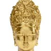 Objet Décoratif Goddess Head Dore 39Cm