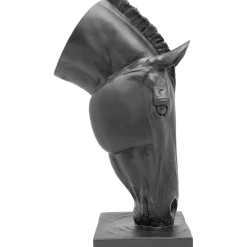 Objet Décoratif Horse Face Noir 72Cm