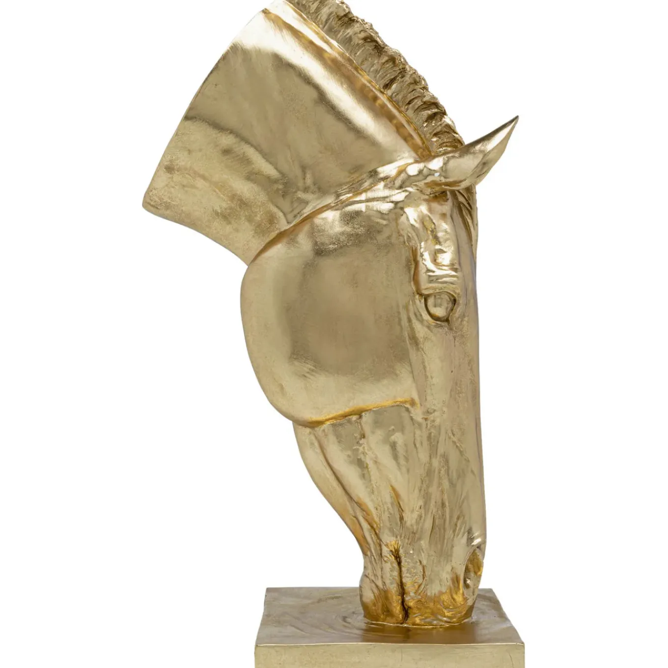 Objet Décoratif Horse Face Dore 72Cm