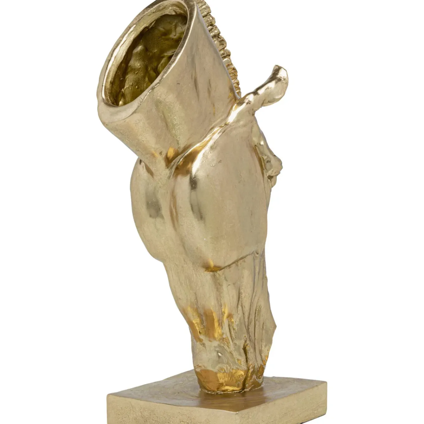 Objet Décoratif Horse Face Dore 57Cm