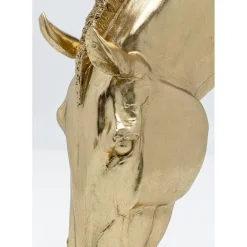 Objet Décoratif Horse Face Dore 57Cm