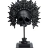 Objet Décoratif King Skull Noir 49Cm