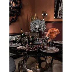 Objet Décoratif King Skull Noir 49Cm