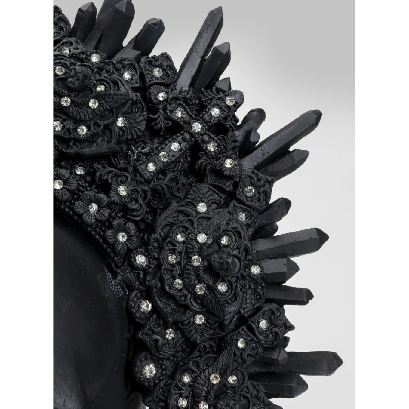 Objet Décoratif King Skull Noir 49Cm