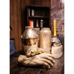 Objet Décoratif Mano Dore 35Cm