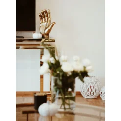 Objet Décoratif Mano Dore 35Cm