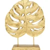 Objet Décoratif Monstera Leaf Dore 36Cm