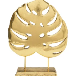 Objet Décoratif Monstera Leaf Dore 36Cm