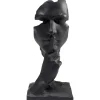 Objet Décoratif Quiet Face Noir 31Cm