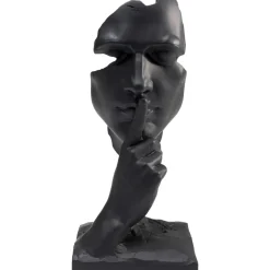 Objet Décoratif Quiet Face Noir 31Cm