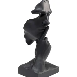 Objet Décoratif Quiet Face Noir 31Cm