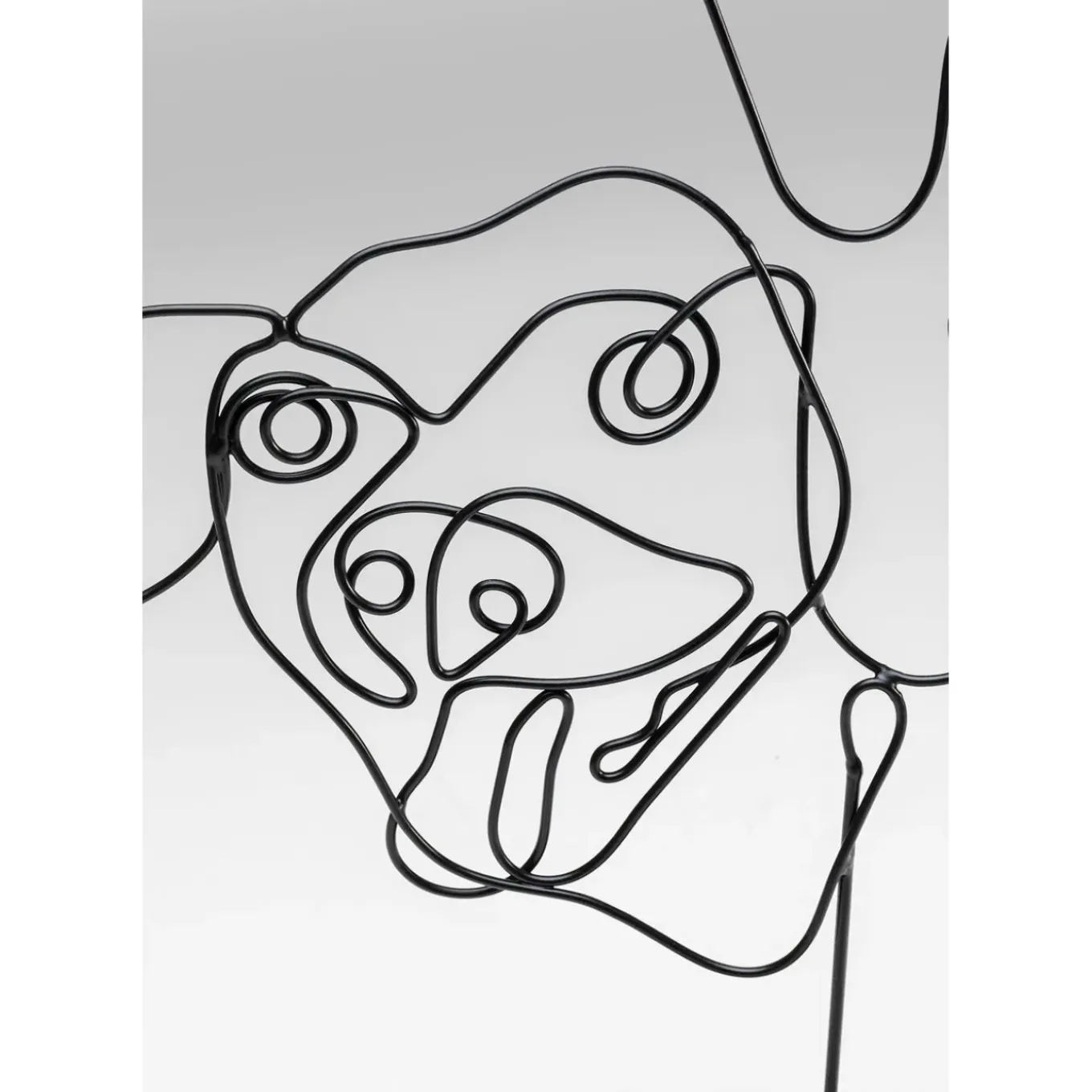 Objet Décoratif Wire Dog Faces 38Cm