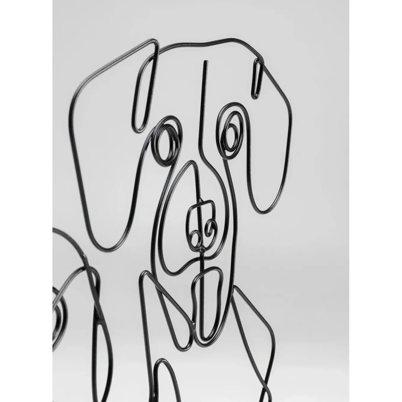 Objet Décoratif Wire Dog Faces 38Cm