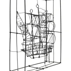 Objet Décoratif Wire Sail Boat 28Cm