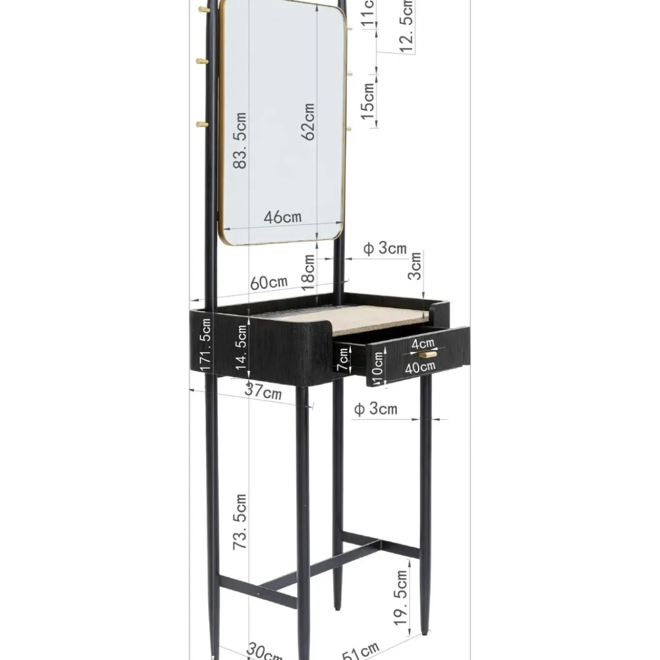 Penderie Avec Miroir Milano