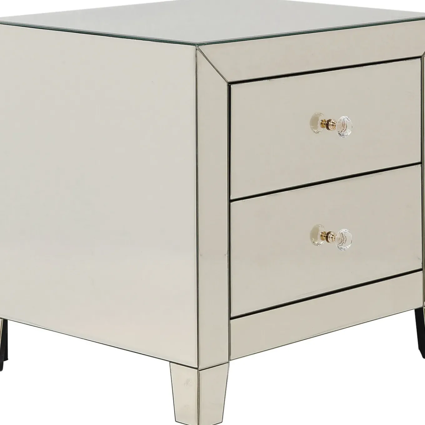 Petite Commode Luxury Champagne 2-Tiroirs