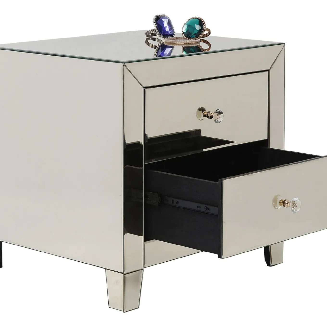 Petite Commode Luxury Champagne 2-Tiroirs
