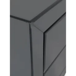 Petite Commode Luxury Push 2 Tiroirs Gris